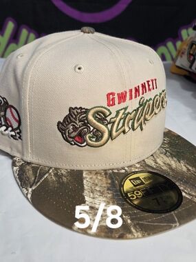 🔴SOLD🔴New Era 7 5/8 - Topperz - Outdoor Two Tone Gwinnett Stripers